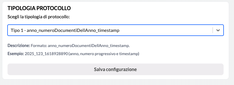 Personalizzazione nomi file
